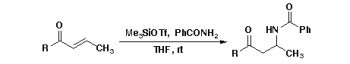 Me3SiOTf Promoted Aza-Michael Addition Reaction of 1°-Amides with α,β-Unsaturated Ketones
