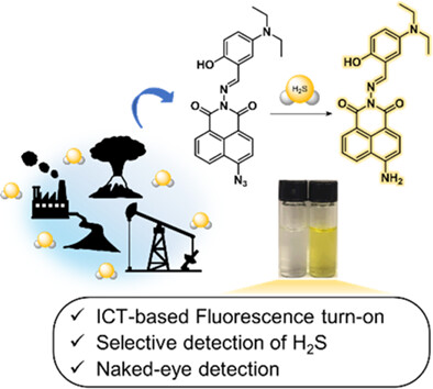 Hydrogen sulfide-activatable fluorescence turn-on azide-containing naphthalimide derivative