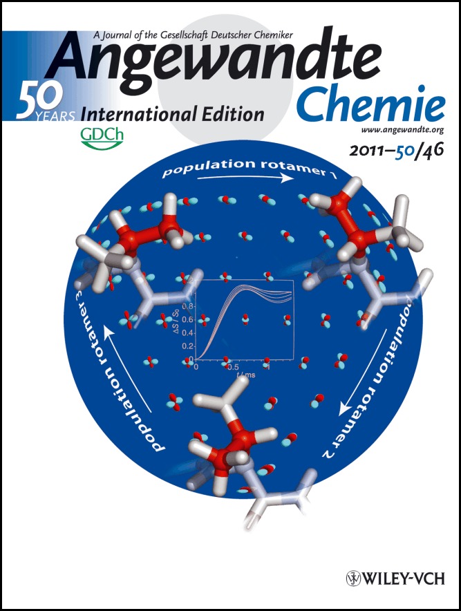 Inside Cover: Solid-State NMR Measurements of Asymmetric Dipolar Couplings Provide Insight into Protein Side-Chain Motion (Angew. Chem. Int. Ed. 46/2011)