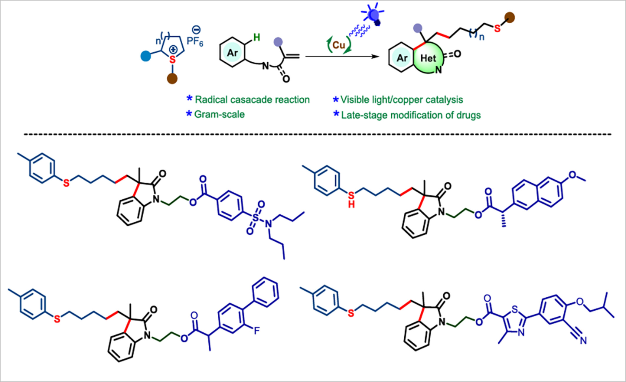 Annulation Cascades of Cyclosulfonium Salts and Alkenes towards Sulfur-Containing N-Heterocycles by Visible Light/Copper Catalysis
