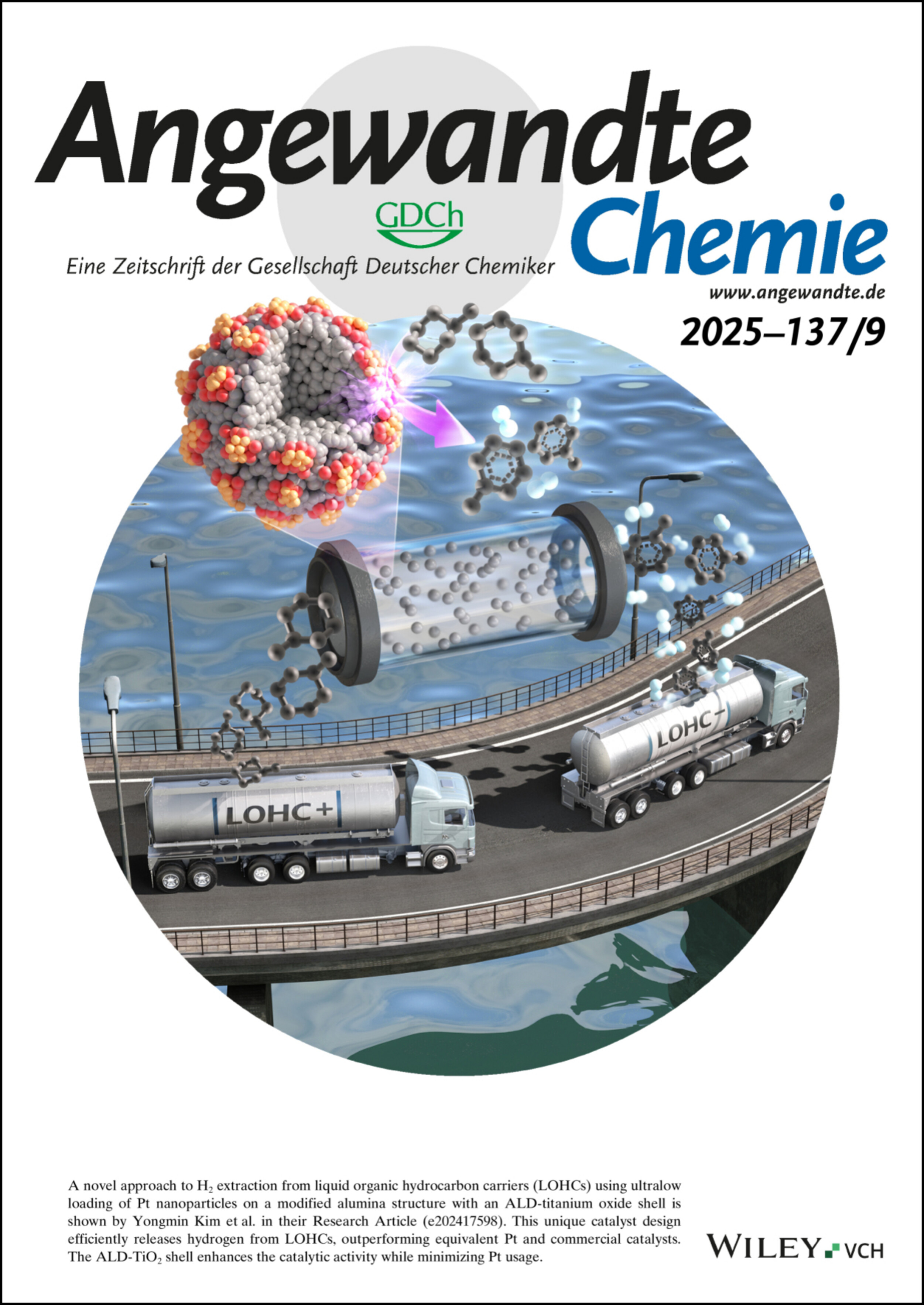 Innenrücktitelbild: Scalable Atomic-Layer Tailoring of Abundant Oxide Supports Unlocks Superior Interfaces for Low-Metal-Loading Dehydrogenation (Angew. Chem. 9/2025) Volume 137 Issue 9, 2025