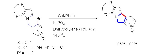 Copper(I)-Catalyzed Intramolecular Direct C-Arylation of Azoles with Aryl Bromides