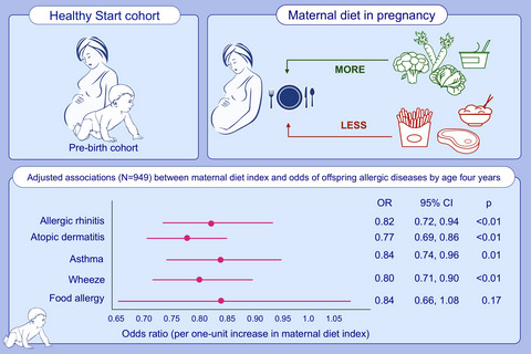 The maternal diet index in pregnancy is associated with offspring allergic diseases: the Healthy Start study