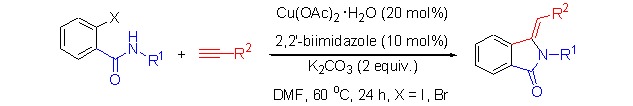 Copper(II)-Catalyzed Tandem Synthesis of Substituted 3-Methyleneisoindolin-1-ones