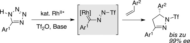 Enantioselective Denitrogenative Annulation of 1H-Tetrazoles with Styrenes Catalyzed by Rhodium