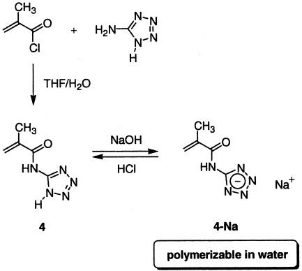 Synthesis and polymerization of 5-(methacrylamido)tetrazole, a water-soluble acidic monomer