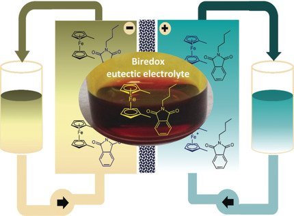 Biredox Eutectic Electrolytes Derived from Organic Redox-Active Molecules: High-Energy Storage Systems