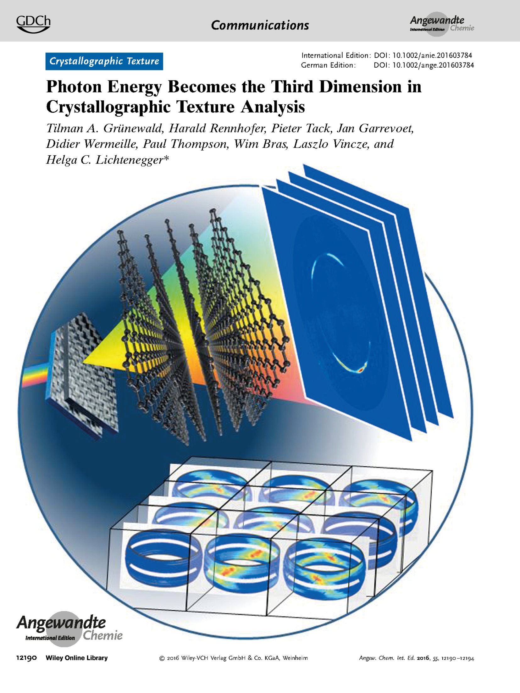 Frontispiece: Photon Energy Becomes the Third Dimension in Crystallographic Texture Analysis Volume 55 Issue 40, 2016