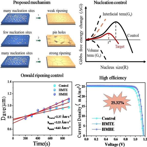 Kinetics Controlled Perovskite Crystallization for High Performance Solar Cells