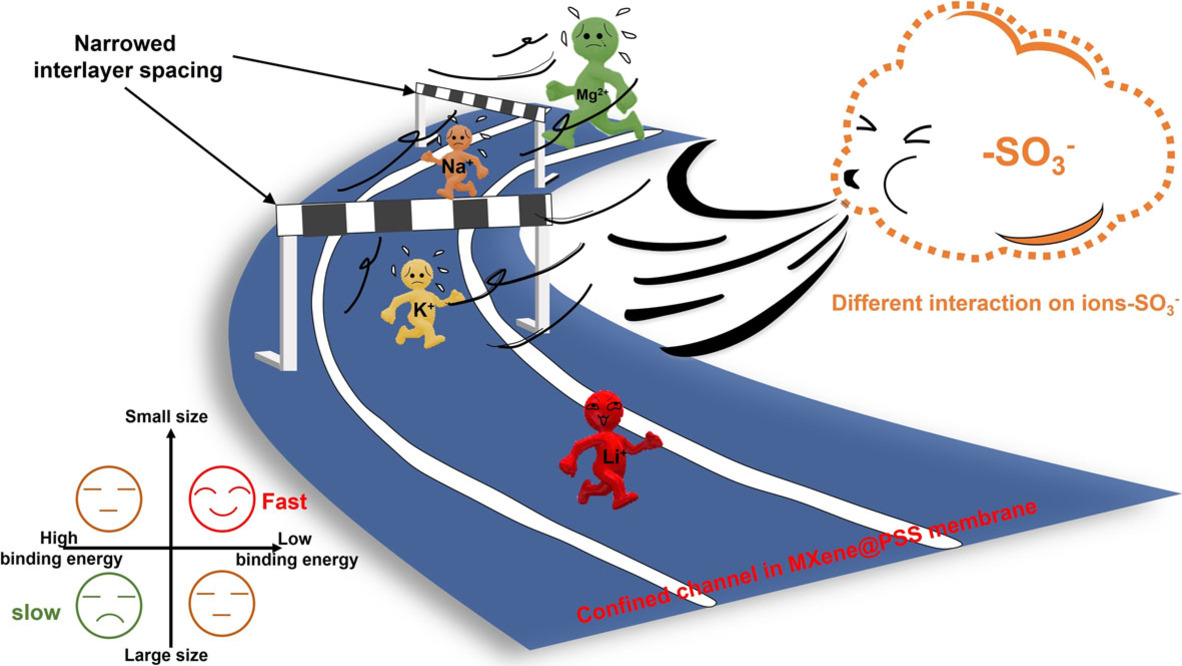 A Lamellar MXene (Ti3C2Tx)/PSS Composite Membrane for Fast and Selective Lithium-Ion Separation