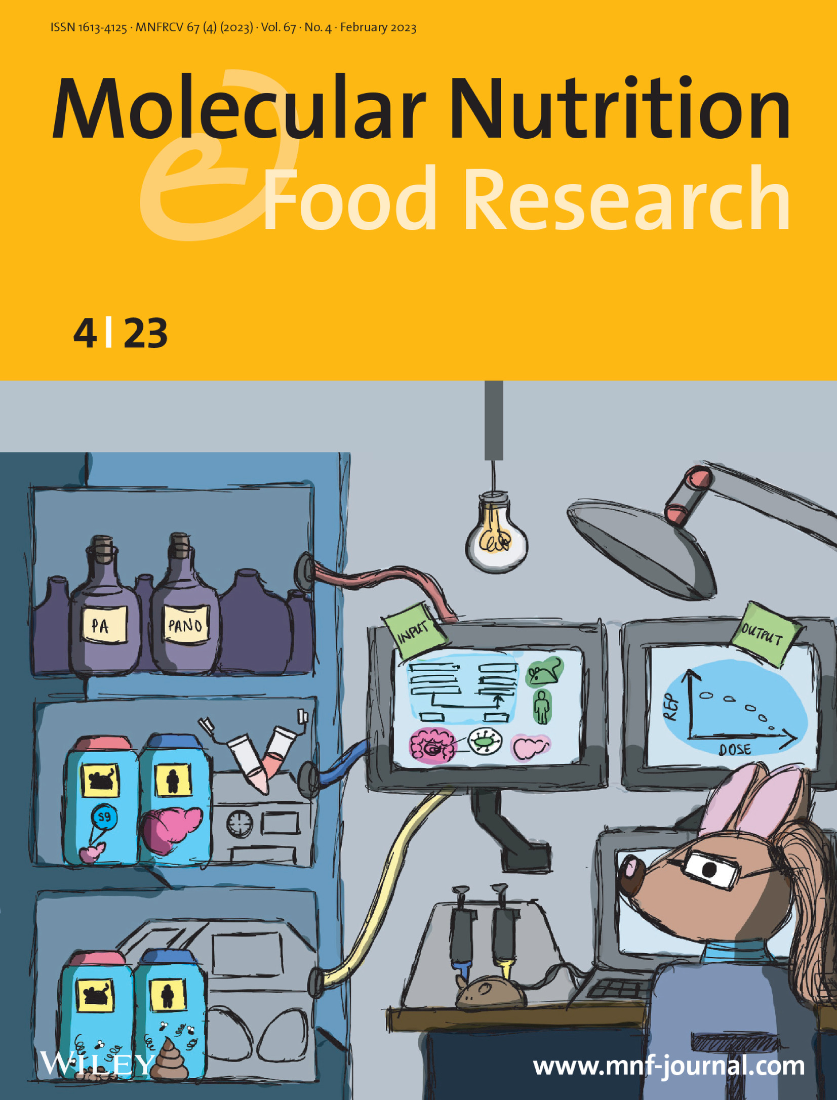 Front Cover: Physiologically-Based Kinetic Modeling Predicts Similar In Vivo Relative Potency of Senecionine N-Oxide for Rat and Human at Realistic Low Exposure Levels Volume 67 Issue 4, 2023