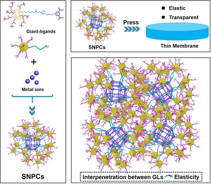 Unexpected Elasticity in Assemblies of Glassy Supra-Nanoparticle Clusters