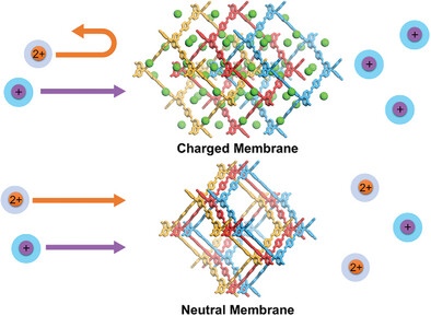 Molecular Design of Positively Charged 3D Covalent−Organic Framework Membranes for Li+/Mg2+ Separation