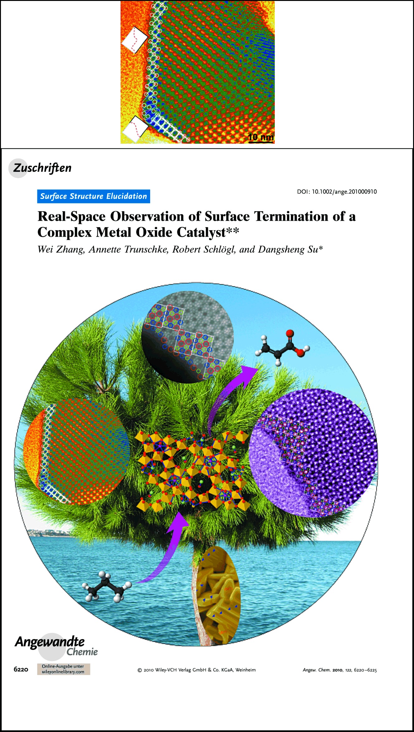 Real-Space Observation of Surface Termination of a Complex Metal Oxide Catalyst