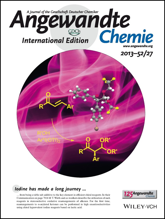 Inside Cover: Stereoselective Rearrangements with Chiral Hypervalent Iodine Reagents (Angew. Chem. Int. Ed. 27/2013)