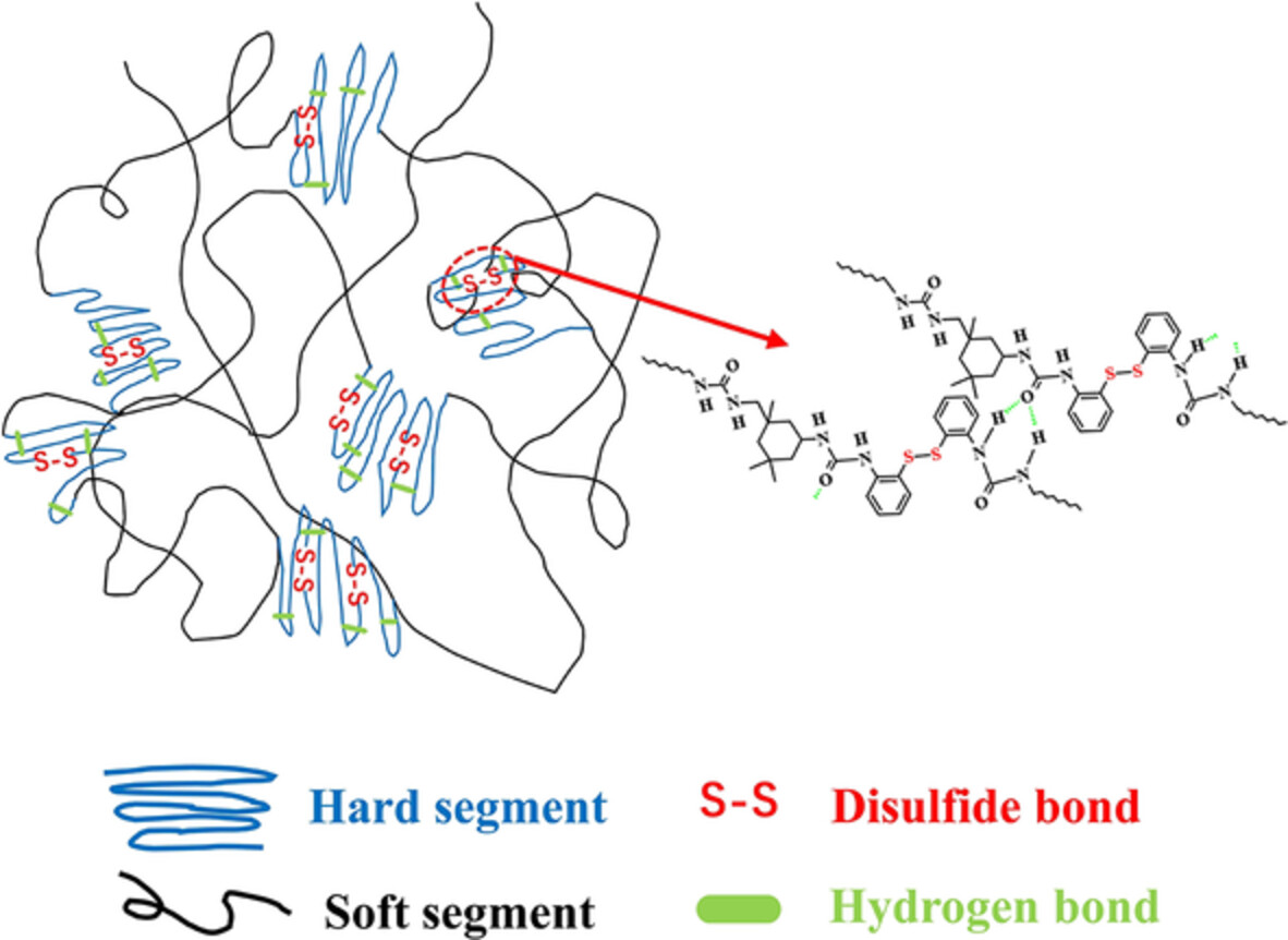 A high-performance self-healing polyurea material based on exchangeable aromatic disulfide