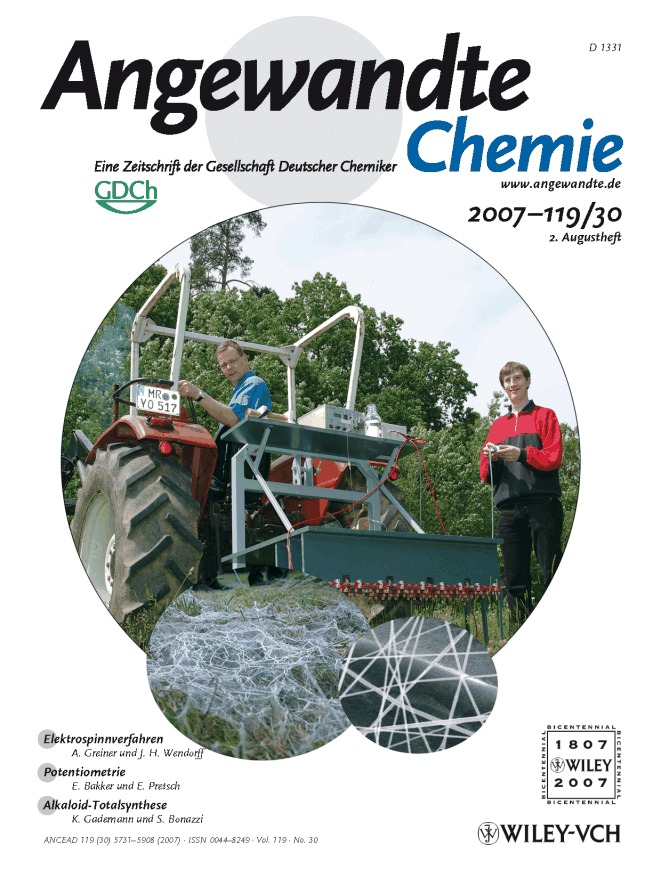 Elektrospinnen: eine faszinierende Methode zur PrĂ€paration ultradĂŒnner Fasern (Angew. Chem. 30/2007)