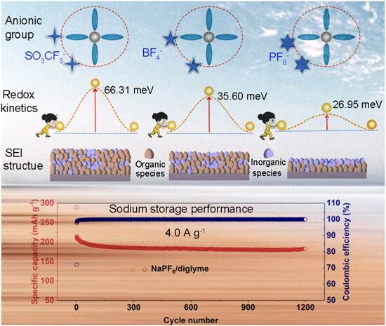 The effect of salt anion in ether-based electrolyte for electrochemical performance of sodium-ion batteries: A case study of hard carbon
