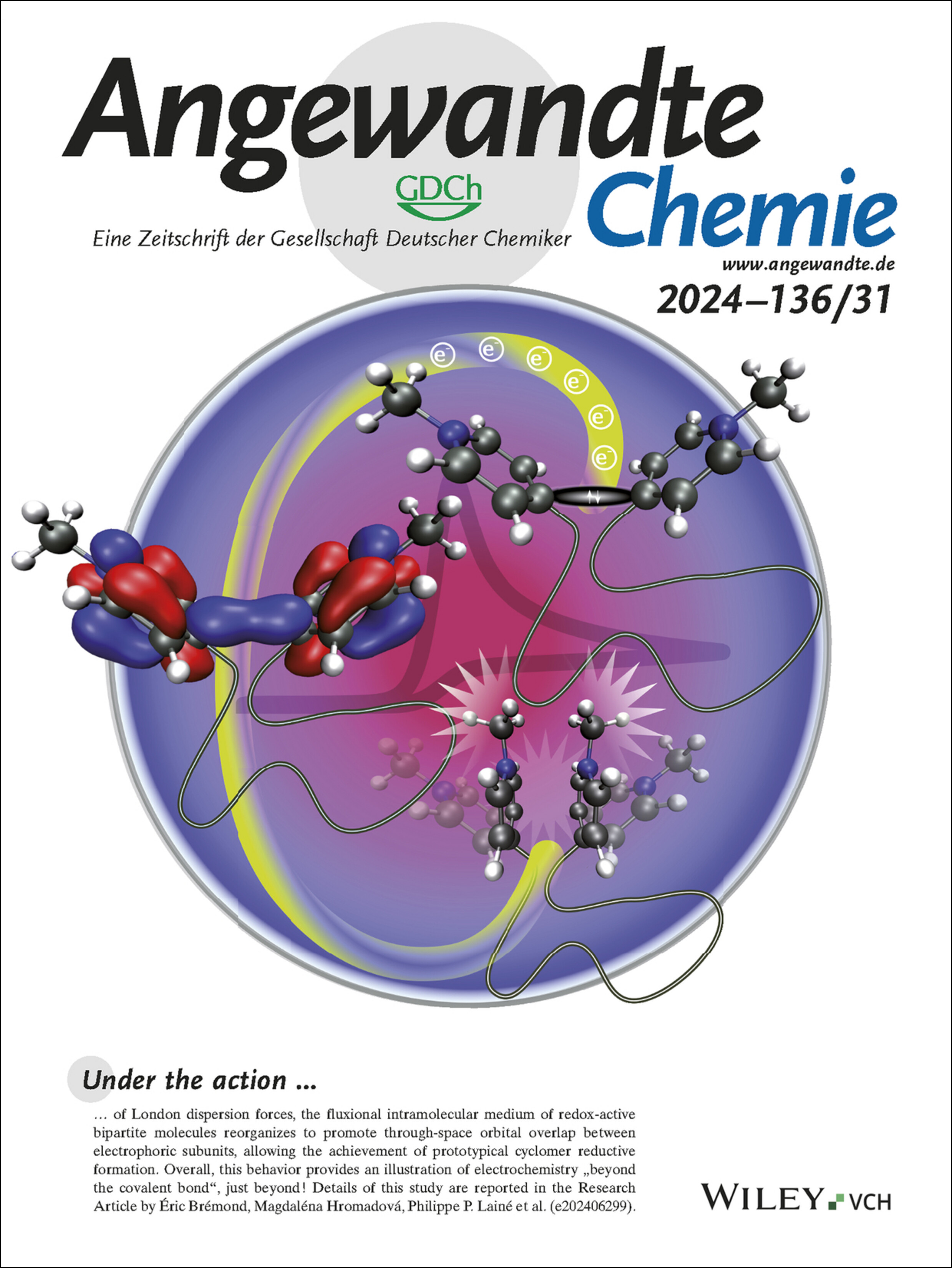 Innentitelbild: Are Redox-Active Centers Bridged by Saturated Flexible Linkers Systematically Electrochemically Independent? (Angew. Chem. 31/2024) Volume 136 Issue 31, 2024