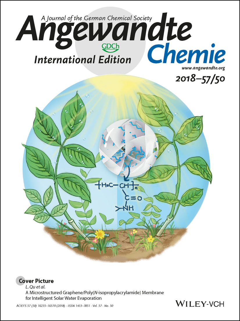 Cover Picture: A Microstructured Graphene/Poly(N-isopropylacrylamide) Membrane for Intelligent Solar Water Evaporation (Angew. Chem. Int. Ed. 50/2018) Volume 57 Issue 50, 2018