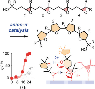 Polyether Natural Product Inspired Cascade Cyclizations: Autocatalysis on π-Acidic Aromatic Surfaces
