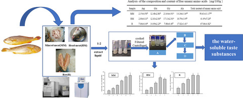 Effect of heat extraction on water-soluble taste substances in processing products of chilled large yellow croaker (Pseudosciaena crocea)