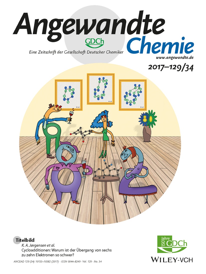 Titelbild: Cycloadditionen: Warum ist der Übergang von sechs zu zehn Elektronen so schwer? (Angew. Chem. 34/2017) Volume 129 Issue 34, 2017