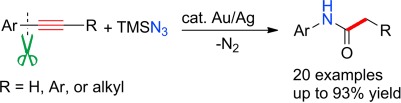 Selective C<span class='icomoon'></span>Csp Bond Cleavage: The Nitrogenation of Alkynes to Amides
