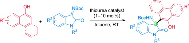 Organocatalytic Asymmetric Addition of Naphthols and Electron-Rich Phenols to Isatin-Derived Ketimines: Highly Enantioselective Construction of Tetrasubstituted Stereocenters
