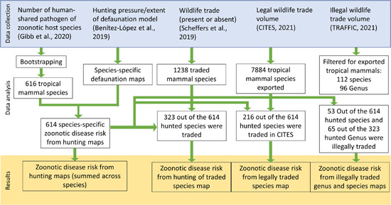 Hotspots of zoonotic disease risk from wildlife hunting and trade in the tropics 野生动物狩猎和贸易引发人畜共患病风险的热带热点地区