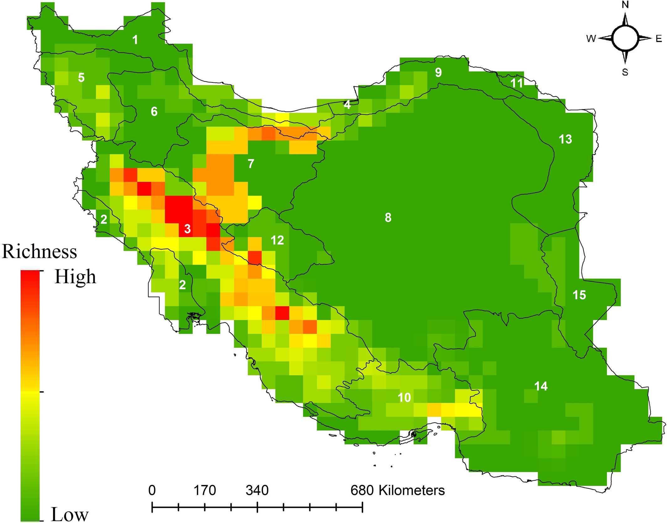 Mapping endemic freshwater fish richness to identify high-priority areas for conservation: An ecoregion approach
