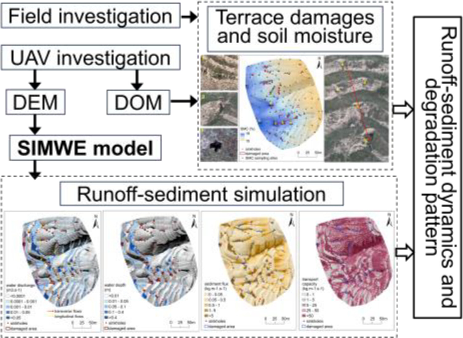 Runoff–sediment dynamics and degradation patterns in an abandoned terraced landscape on the Loess Plateau