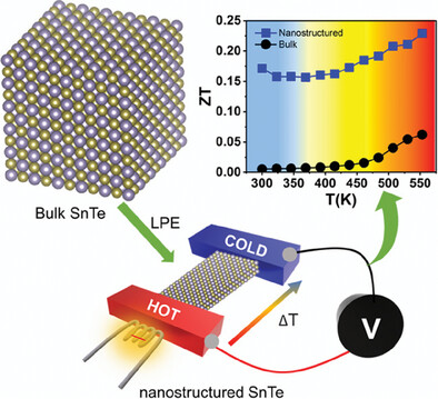Enhanced Thermoelectric Performance of Nanostructured 2D Tin Telluride
