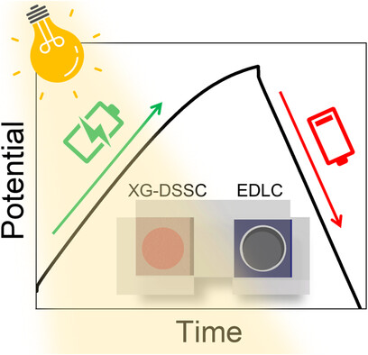 A Sustainable Hydrogel-Based Dye-Sensitized Solar Cell Coupled to an Integrated Supercapacitor for Direct Indoor Light-Energy Storage