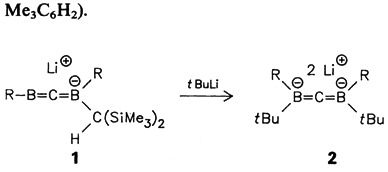 A Monomeric Diboryldilithiomethane with a 1,3-Diborataallene Structure