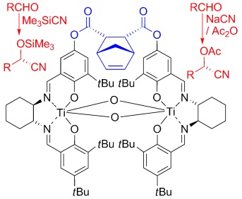 A Bimetallic Titanium Catalyst for the Enantioselective Cyanation of Aldehydes Based on Cooperative Catalysis
