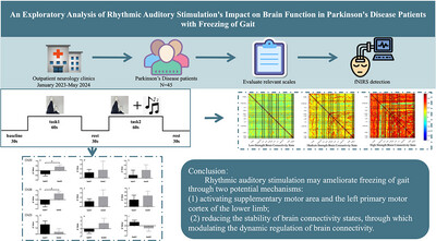 An Exploratory Analysis of Rhythmic Auditory Stimulation's Impact on Brain Function in Parkinson's Disease Patients With Freezing of Gait