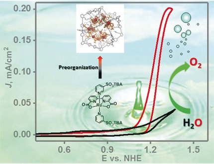 Control over Electrochemical Water Oxidation Catalysis by Preorganization of Molecular Ruthenium Catalysts in Self-Assembled Nanospheres