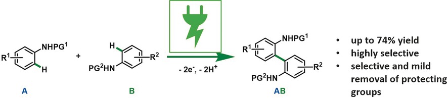 Reagent- and Metal-Free Anodic C−C Cross-Coupling of Aniline Derivatives