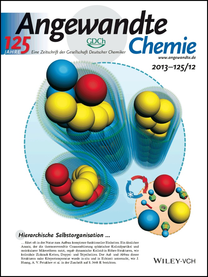 Innentitelbild: Helical Colloidal Sphere Structures through Thermo-Reversible Co-Assembly with Molecular Microtubes (Angew. Chem. 12/2013)