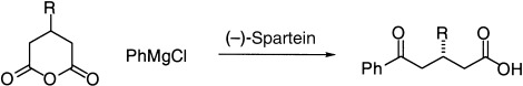 Highly Enantioselective Desymmetrization of Anhydrides by Carbon Nucleophiles: Reactions of Grignard Reagents in the Presence of (−)-Sparteine