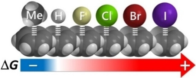 Experimental Quantification of Halogen⋅⋅⋅Arene van der Waals Contacts