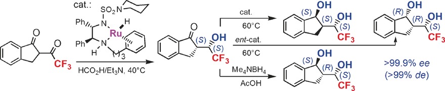 Stereoarrayed CF3-Substituted 1,3-Diols by Dynamic Kinetic Resolution: Ruthenium(II)-Catalyzed Asymmetric Transfer Hydrogenation