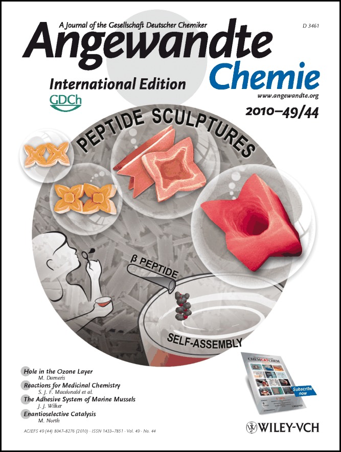 Cover Picture: Unprecedented Molecular Architectures by the Controlled Self-Assembly of a β-Peptide Foldamer (Angew. Chem. Int. Ed. 44/2010)