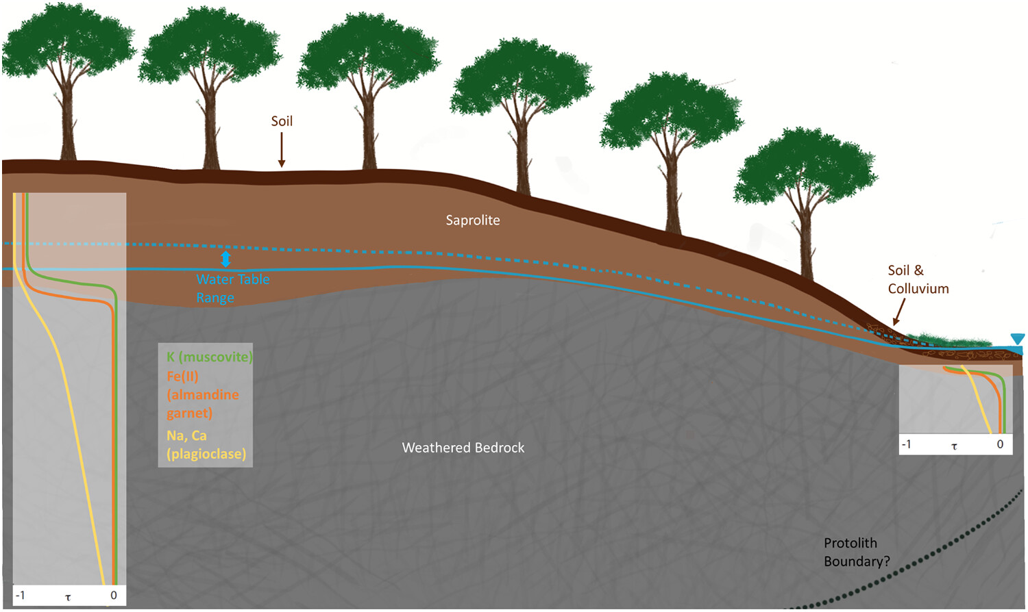 Anatomy of a deep Piedmont critical zone: Evaluating hypotheses on regolith depth controls through comparison of ridge and valley boreholes