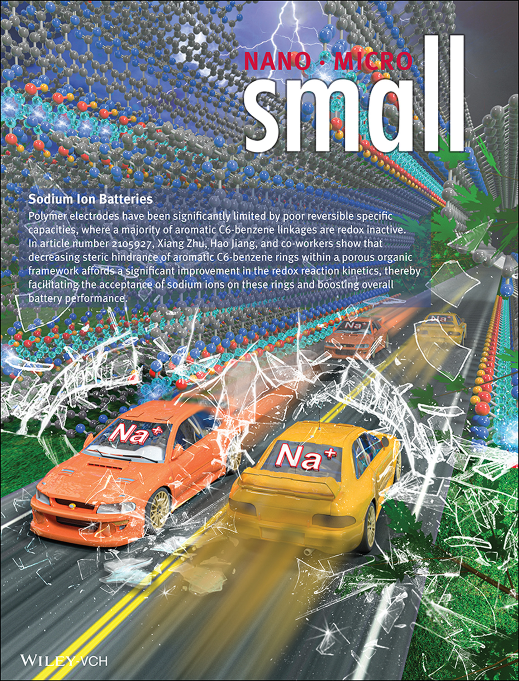 Regulating Steric Hindrance in Redox-Active Porous Organic Frameworks Achieves Enhanced Sodium Storage Performance (Small 1/2022) Volume 18 Issue 1, 2022