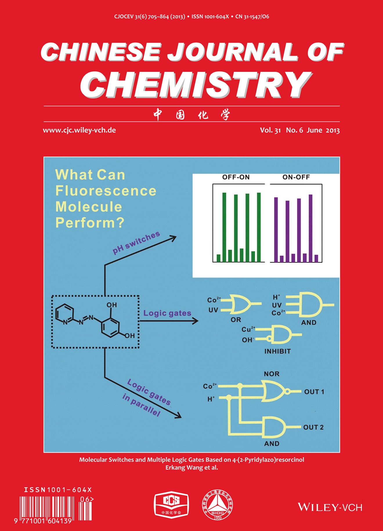 Cover Picture: Molecular Switches and Multiple Logic Gates Based on 4-(2-Pyridylazo)resorcinol (Chin. J. Chem. 6/2013)