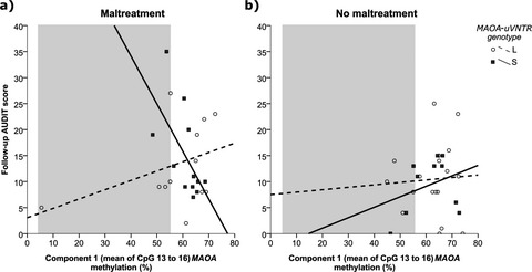 Associations Between MAOA-uVNTR Genotype, Maltreatment, MAOA Methylation, and Alcohol Consumption in Young Adult Males