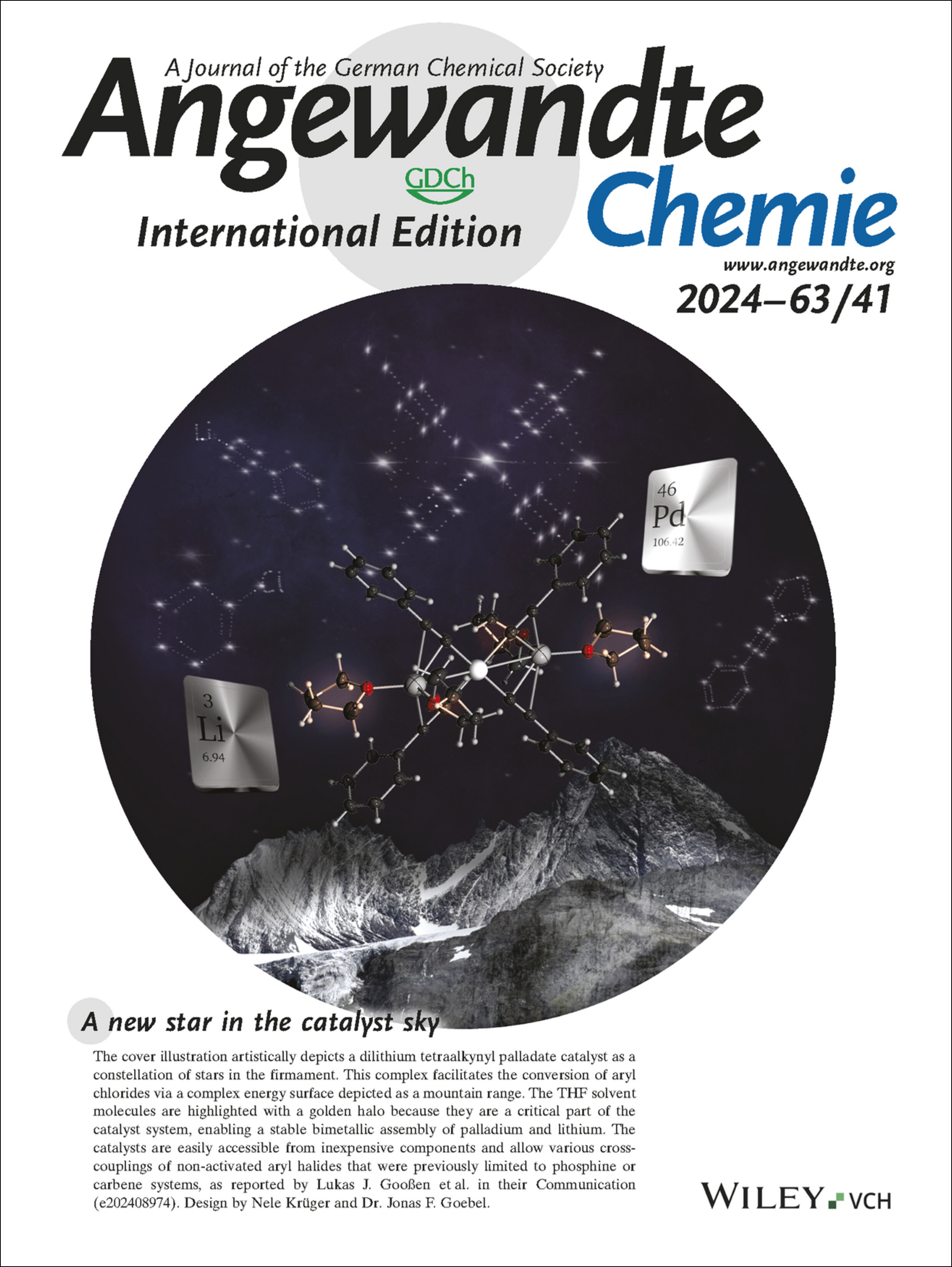 Inside Back Cover: Coupling of Aryl Chlorides with Lithium Nucleophiles Enabled by Molecularly Defined Alkynyllithium Palladium Catalysts (Angew. Chem. Int. Ed. 41/2024) Volume 63 Issue 41, 2024