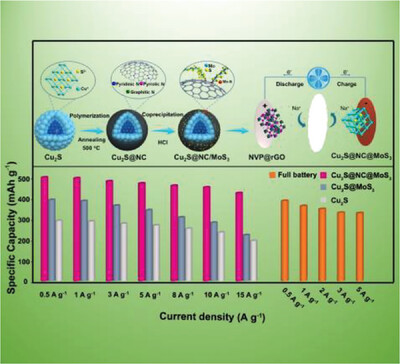 Design of High-Capacity MoS3 Decorated Nitrogen Doped Carbon Coated Cu2S Electrode Structures with Dual Heterogenous Interfaces for Outstanding Sodium-Ion Storage